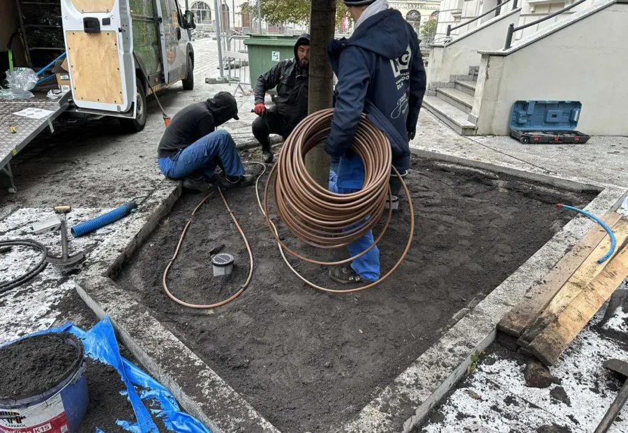 Montaż skrzynki zaworowej z elektrozaworami w gruncie
